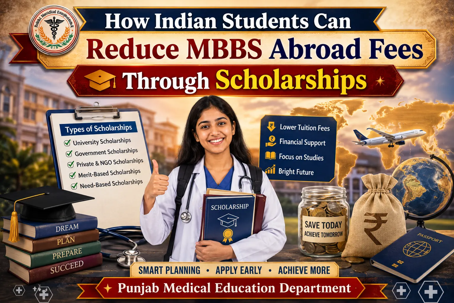 How Indian Students Can Reduce MBBS Abroad Fees Through Scholarships